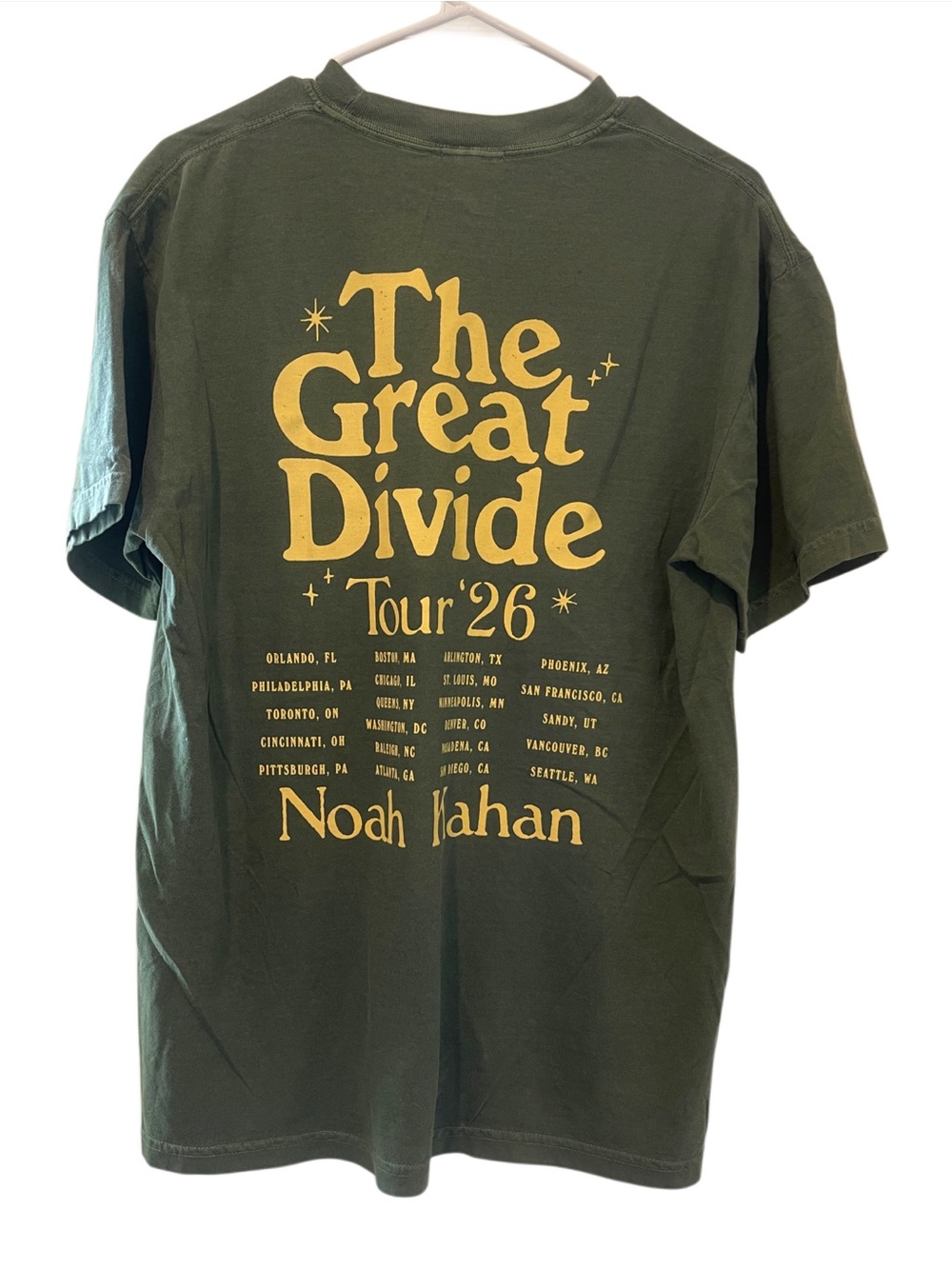 OFFICIAL NOAH KAHAN TOUR TEE - UNWORN. SIZE L.